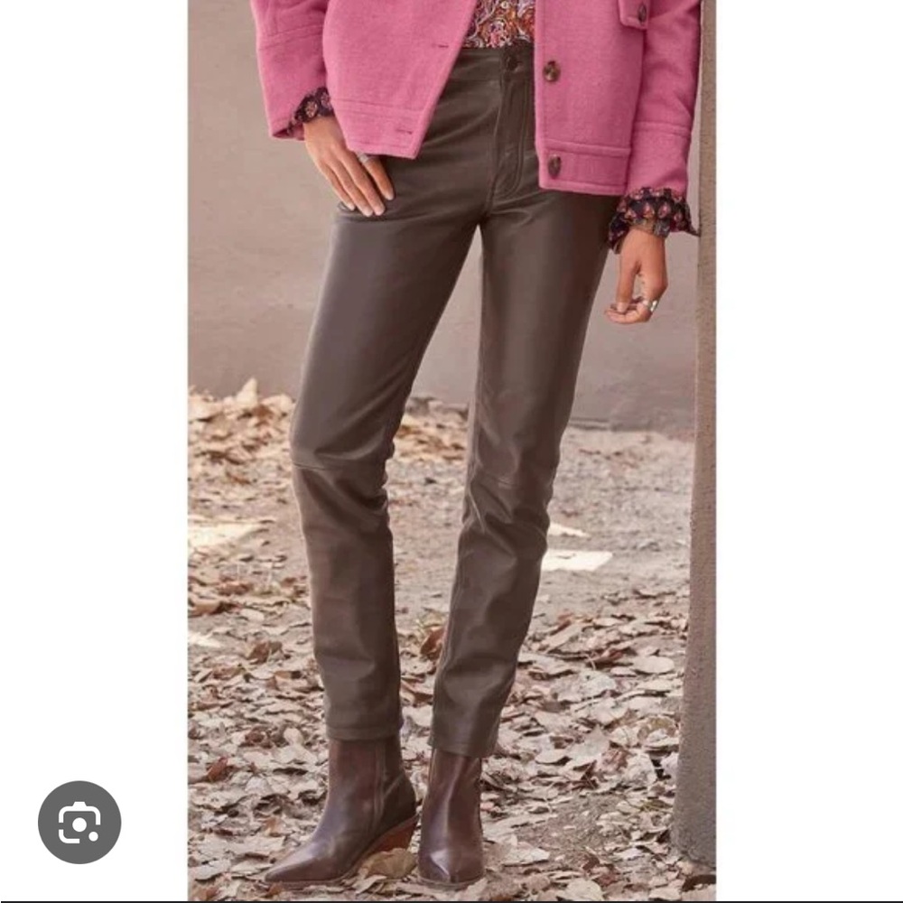 Sundance Dark Brown Leather Pants